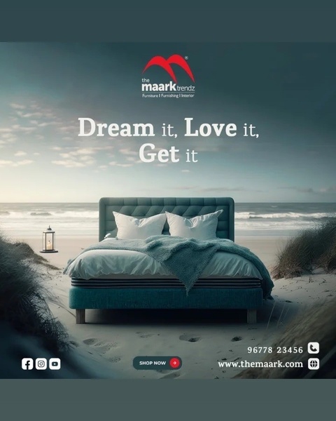 bed frame, upholstered bed, platform bed, bedroom furniture, double bed, tufted bed frame, brand awareness, product launch, editorial, outdoor, calm, luxurious, blue, neutral